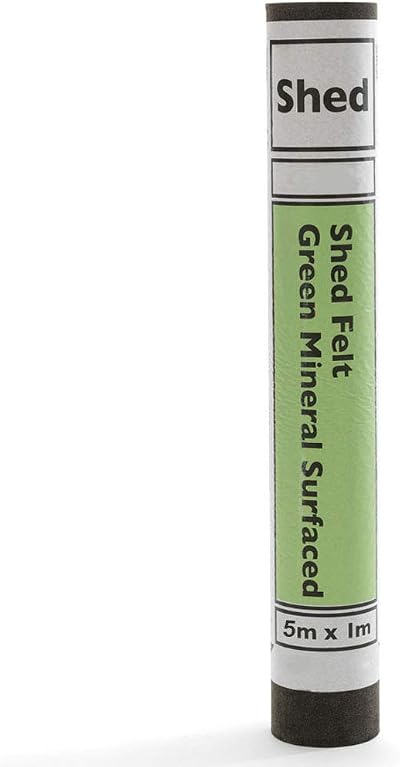 Ashbrook Roofing Green Mineral Shed Roofing Felt 5m with Nails & Adhesive