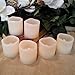 LED Lytes Battery Operated Candles SMALL Set of 6 Ivory Wax Votive Candles 2