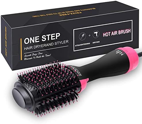 Hair Dryer Brush, IKEDON Dry, Straighten & Curl One Step Hair Dryers with Negative Ion for Reducing Frizz and Static