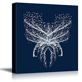 Canvas Wall Art Dynamic Water Splash Butterfly Canvas Prints Home Artwork Decoration for Living Room,Bedroom - 12x12 inches
