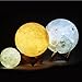 3D Moon Lamp By VUUR: LED Light Home Decoration, Unique Design For Bedroom, Office, Living Room, For Parties, Dimmable, Lunar Bedside Night Light For Children, with Wooden Stand, USB Rechargeable