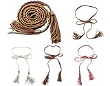 BONAMART ®Women PU Leather Braided Belt Skinny Obi Waist Belt without Buckle 172cm