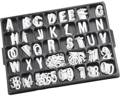 Universal Single Tab Helvetica Typeface Changeable Letters (138 characters per set)