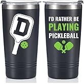 Onebttl Personalized Pickleball Gifts, Pickleball Accessories, Initial Birthday Gifts, Insulated 20oz Stainless Steel Travel Tumbler with Straw and Lid (Initial D)