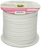 Stretchrite 1NSS1101WHTE 1/2 by 50-Yard White Flat Non-Roll Woven Polyester Elastic Spool,