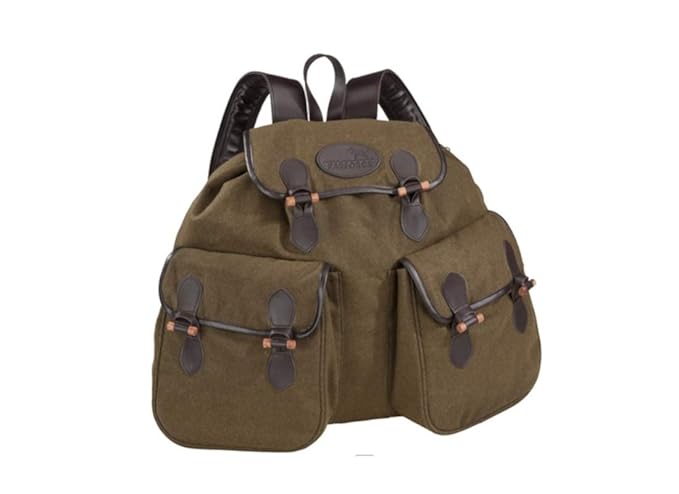 PARFORCE Jagdrucksack Loden grün lautlos mit Knebelverschlüssen und integriertem Sitzkissen