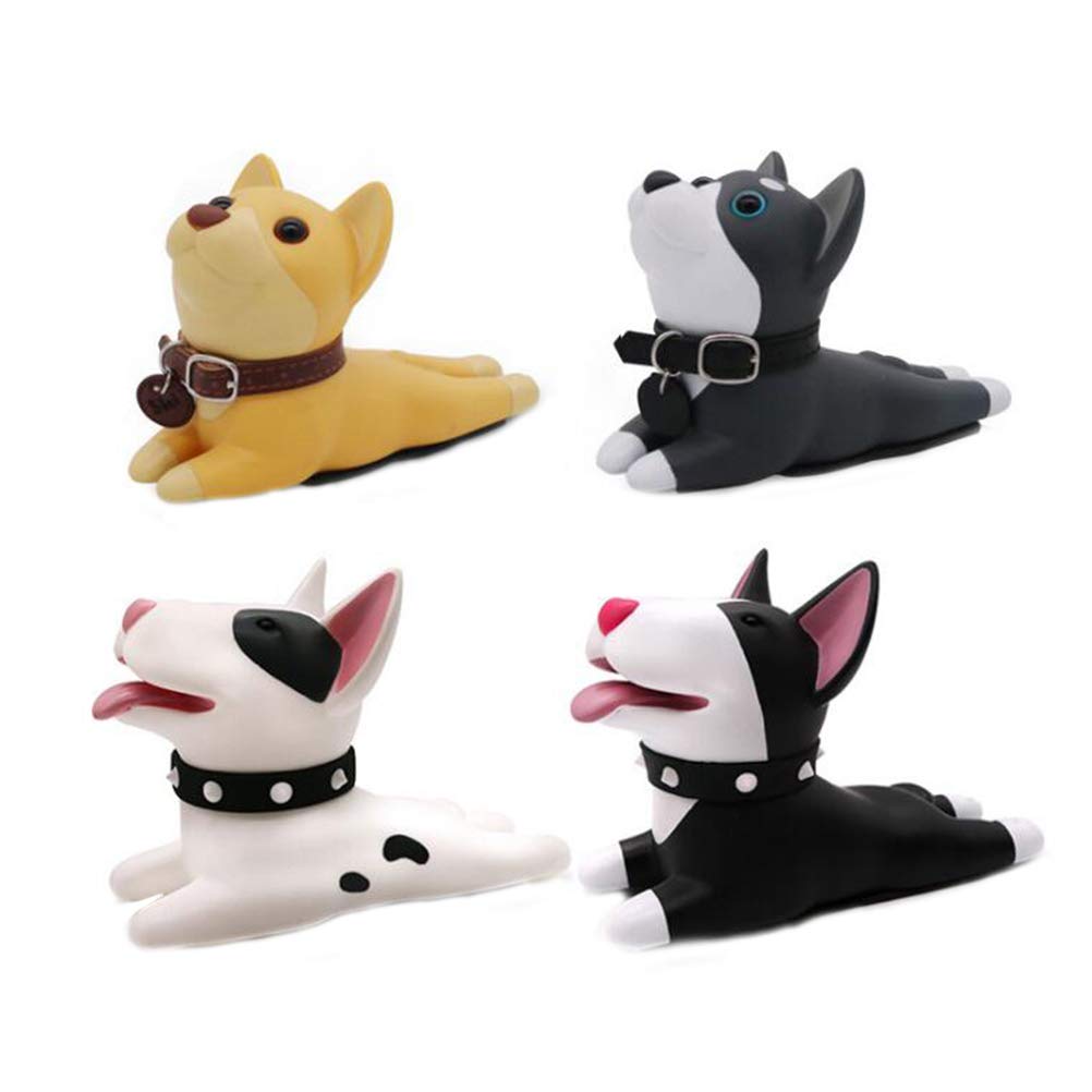 Garneck Cute Dog Door Stopper Wedge PVC Anti-Slip Non-Scratching Doorstop for Home and Office (Random Pattern)