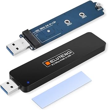 ELUTENG Caja NVME M.2 M-Key a USB SSD Estuche hasta 5Gbps GEN1 NVME M2