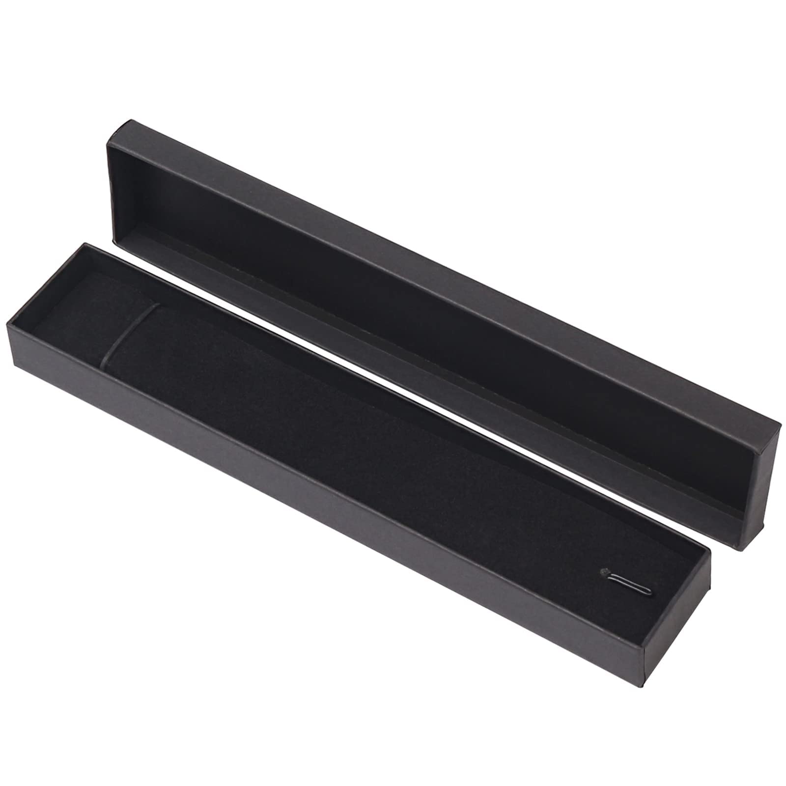 Bracelet Gift Box, 4 * 21 * 2cm Black Long Necklace Case, Kraft Gift Box for Neckalce Earrings Chain Jewelry