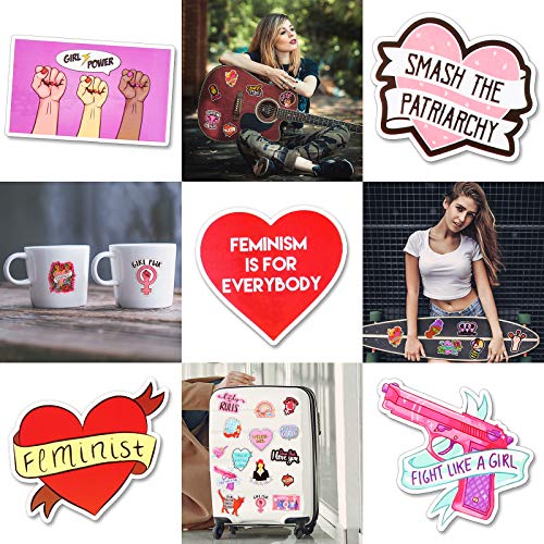 70 Pieces Feminist Stickers Girls Power Stickers Vinyl Waterproof Decal Stickers Feminist Presents Waterproof Vinyl Decal for Bumper, Water Bottles, Computer, Phone, Hard Hat, Car Stickers and Decals - Image 7