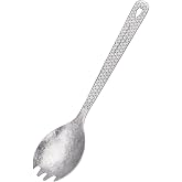 Boundless Voyage Titanium Spork for Camping Travel Home Outdoor Tableware with Carry Bag Kitchen Utensils, Dishwasher Safe (Silver-Ti1075T)