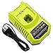 Fhybat 18V Replacement Charger Compatible with Ryobi 9.6 -18 Volt P117 P102 One+ Dual Chemistry IntelliPort Lithium Ion, NiCad and Nimh Charger