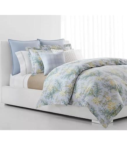 Amazon.com: Lauren Ralph Lauren Evan Blue Palm Floral Stripe 3 Pc