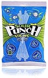 Sour Punch Straws, 4.5oz Bag (12 Pack), Blue Raspberry Fruit Flavored Soft & Chewy Candy