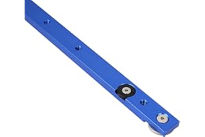 KETIPED Aluminium Alloy 450mm Miter Bar Clamping Tool Slider Table Saw Gauge Rod T-Slot Track Bar Rail for Router Tables and Woodworking,450mm(17.7in)-Blue