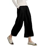 UOFOCO Women's Wide Leg Pants Elastic Waist Causal