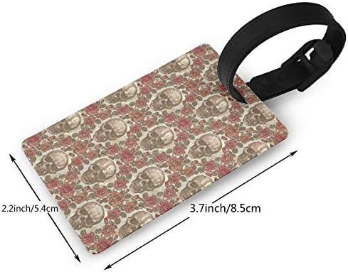 荷物タグ スポーツ アウトドア ネームホルダー 旅行タグ ラベル ネームプレート ドクロ Idラベル 番号札 可愛い バラ柄 出張用タグ 名前住所 髑髏 スーツケースタグ スカル ネームタグ ドクロ 可愛い 雑貨 目印 荷物の紛失防止 メッセージ 旅行手荷物 装飾 B085nlx7z4