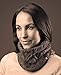 Women's Heat Holders Thermal 3.4 tog Fleece Cable knit Snood Scarf Neck Warmer (Fawn)