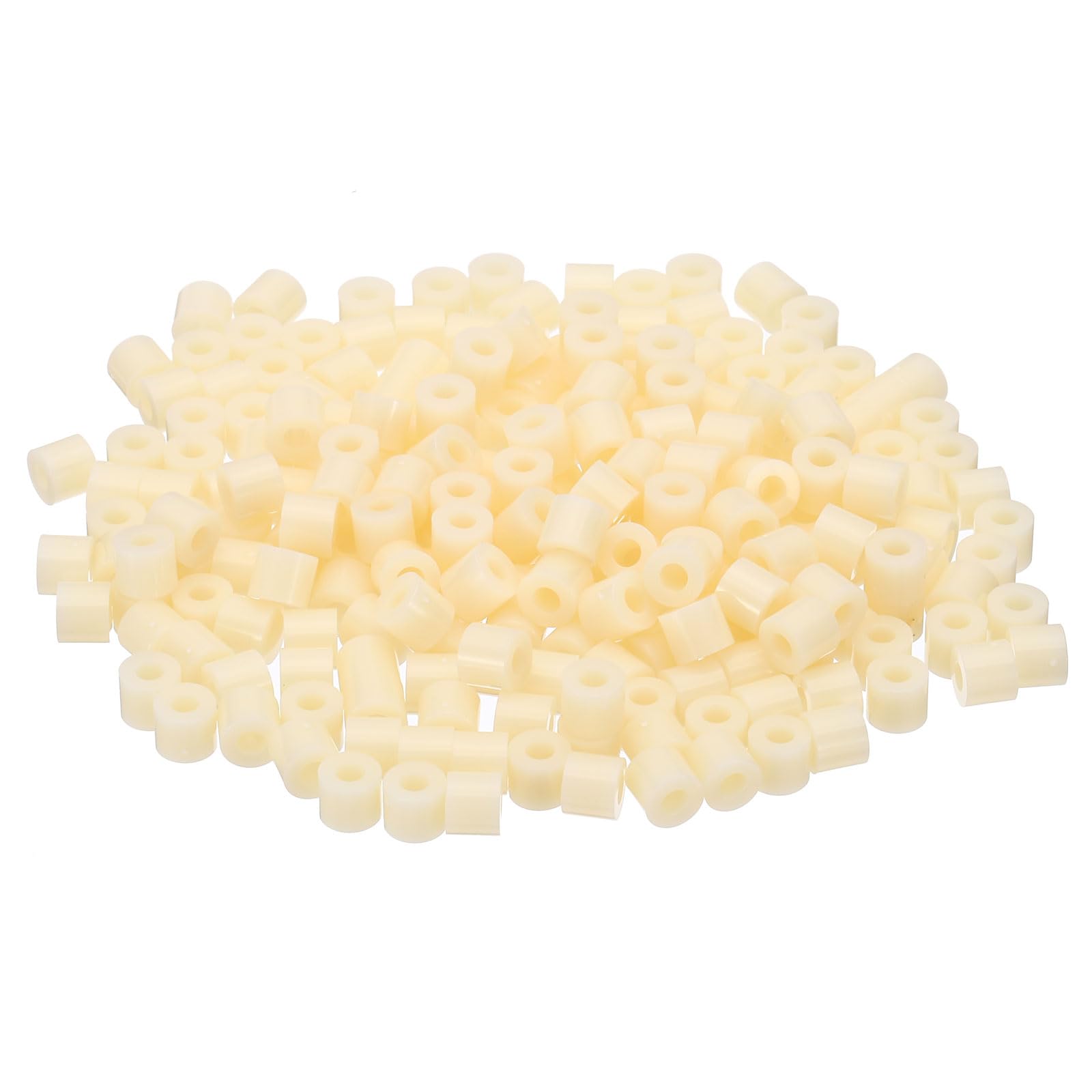 PATIKIL M3 Electrical Outlet ABS Spacers, 240 Pcs 3.2mm ID, 7mm OD, 6mm Length Washer Spacer Assortment Plastic Round Without Threaded,Switch and Receptacle Spacers for M3 Screws