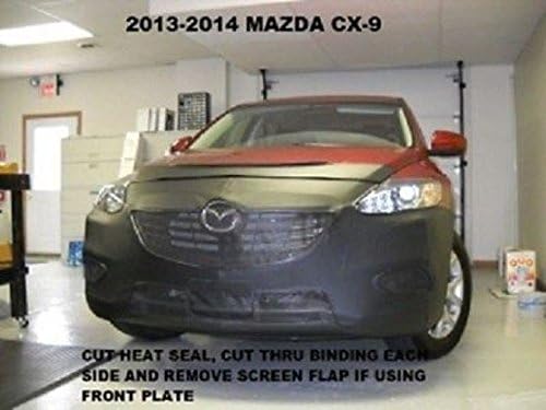 Lebra 2 Piece Front End Cover Black - Car Mask Bra - Fits Mazda CX-9 2013 2014 2015 13 14 15