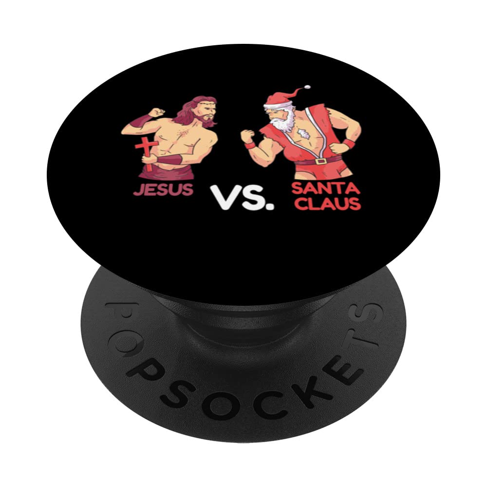 Jesus Vs. Santa Claus Christmas PopSockets Swappable PopGrip