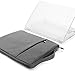 GMYLE MacBook Air 13 Inch Case A1466 A1369 Old Version 2010 2017 and 13 13.3 Inch Handle Carrying Sleeve Bag 2 in 1 Set (Clear & Grey)