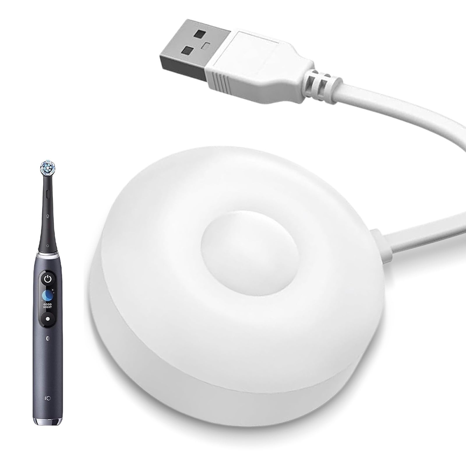 Electric Toothbrush Charger for O-B iO7 iO8 iO9 Magnetic Charger Compatible with B-raun O-B IO Type 3768 Replacement Charger Base iO Series 7 Series 8 Series 9 USB Chargers Powered