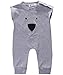 Newborn Toddler Baby Girl Boy Bear Jumpers Rompers Bodysuit Playsuit Outfits (18-24 months, Gray)