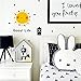 Hiltow Miffy Rabbit Toy Pillow,Decorative Cotton Throw Pillow for Kids (Large)