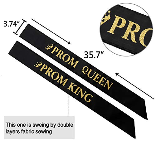 King's Crown and Queen's Tiara, Prom King and Prom Queen Sash Costume
