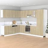 vidaXL Sonoma Oak Hanging Cabinet 80x31x60 cm Engineered Wood Kitchen view 2