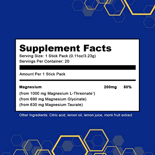 Natural Stacks MagTech Magnesium Supplement Lemonade Drink Powder