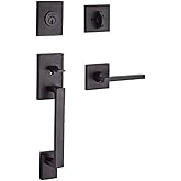 Baldwin SCLAJXSQUCSR112 Single Cylinder La Jolla Handleset Square Lever Contemporary Square Rose - Venetian Bronze