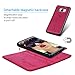 Compatible with Galaxy S8 Case, S8 Case Embossed Love PU Leather Case TPU Shock Bumper Detachable Magnetic Wallet Case with Slot Wallet Wrist Strap Cover for Samsung Galaxy S8 (Hot Pink)