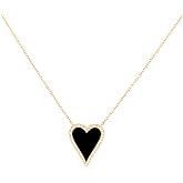 JINGDR Heart Necklace for Women Trendy Preppy Jewelry Gold Plated Love Heart Pendant, Heart Paperclip Chain Necklace Cute Heart Necklaces Birthday for Women Dainty Jewelry