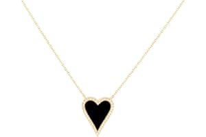 JINGDR Heart Necklace for Women Trendy Preppy Jewelry Gold Plated Love Heart Pendant, Heart Paperclip Chain Necklace Cute Heart Necklaces Birthday for Women Dainty Jewelry