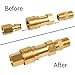 SHINESTAR 12FT Natural Gas Hose and Quick Connect Fittings for Gas Grill, Fire Pit, Heater- 50,000 BTU Fits Low Pressure Appliance with 3/8” Female Flare Fitting to Male-CSA Certified