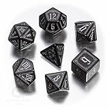 Q-Workshop Polyhedral 7-Die Set: Pathfinder Carrion Crown Dice Set (7) Black & Silver