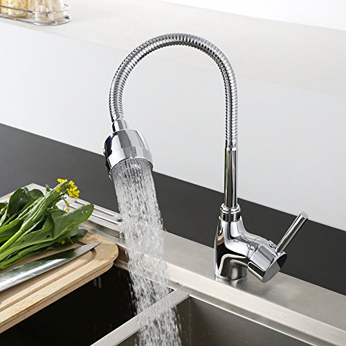 Homfa-A4-Profi-Gastro-schwenkbar-Spltisch-Kchen-Armatur-Kchenarmatur-Geschirrbrause-wasserhahn