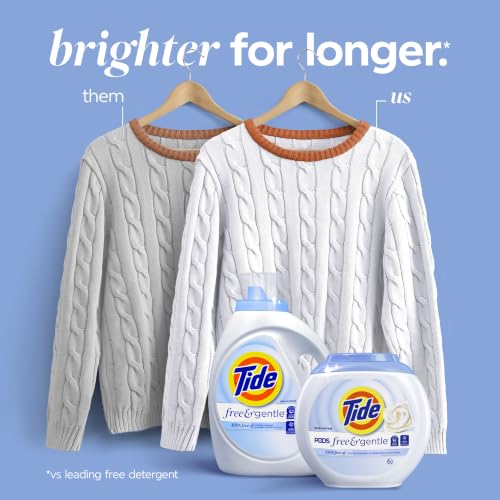 Tide Free & Gentle Liquid Laundry Detergent, 80 Loads, 105 fl oz, photo 11