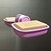 JOJO STYLE Multiple Plastic Soap Case Holder Container Box - With Gifts – Bathroom Soap Case – Macaron Purple