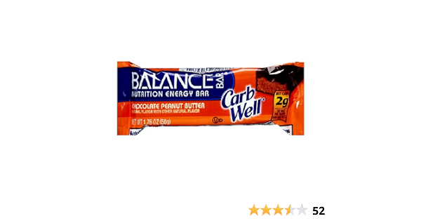 Balance bar carb well chocolate Peanut Butter nutrition bars - 15 ct (750049598197)