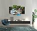 Cao Gen Decor Art-S48748 4 Panels Wall Art Tropical Beautiful Waterfall Prints Light Green Forest Natural Landscape Picture Canvas Paintings Creek Scenery Spring for Home Wall Decor Artwork
