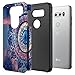 Rosebono for LG V30 Case, LG V30 Plus Case, Hybrid Dual Layer Shockproof Hard Cover Graphic Fashion Cute Colorful Silicone Skin for LG V30 / LG V30Plus (Mandala)