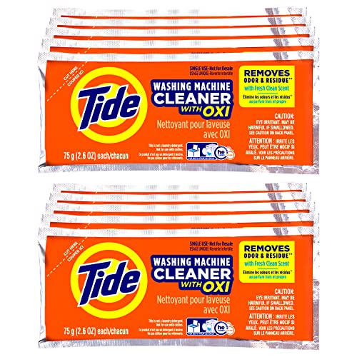 Washing Machine Cleaner by Tide, 10 Count, NEW Milder Scent with the Power of Oxi, Washer
