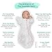 Amazing Baby Transitional Swaddle Sack with Arms Up Half-Length Sleeves and Mitten Cuffs, Medium, 3–6 months, 14-21 lbs, Tiny Elephants, Pink (Arms Up Swaddle, Transition Swaddle Sleep Sack)