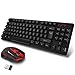 Wireless Keyboard and Mouse Combo Whisper Quiet Keyboard Full Size Multimedia Waterproof Keyboard Mouse for Windows Laptop Notebook PC Desktop Computer