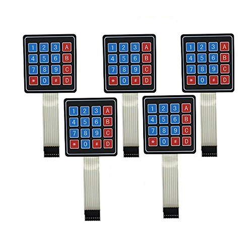 WINGONEER 5Pcs 4x4 Universial 16 Key Switch Keypad Keyboard For Arduino