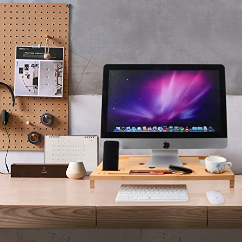 Monitor Stand Computer Riser with Desktop Storage Organizer Heat Dissipation for Home Office by Domax - Thumbnail 2