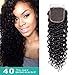Brazilian Virgin Curly Human Hair Lace Closure 100% Unprocessed Jerry Curly Human Hair Lace closure 4X4 Three Part (16 Inch)